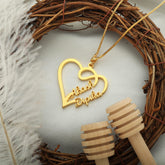Special Love Style Couple Name Necklace - Gold - Xctasy
